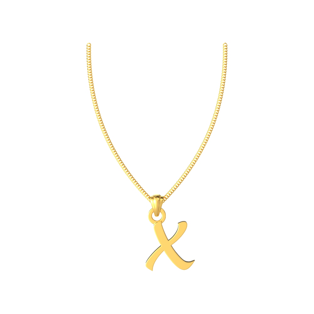 Extraordinary gold X pendant