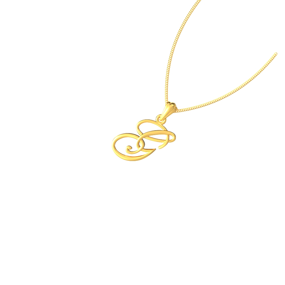 Graceful Gold G Pendant