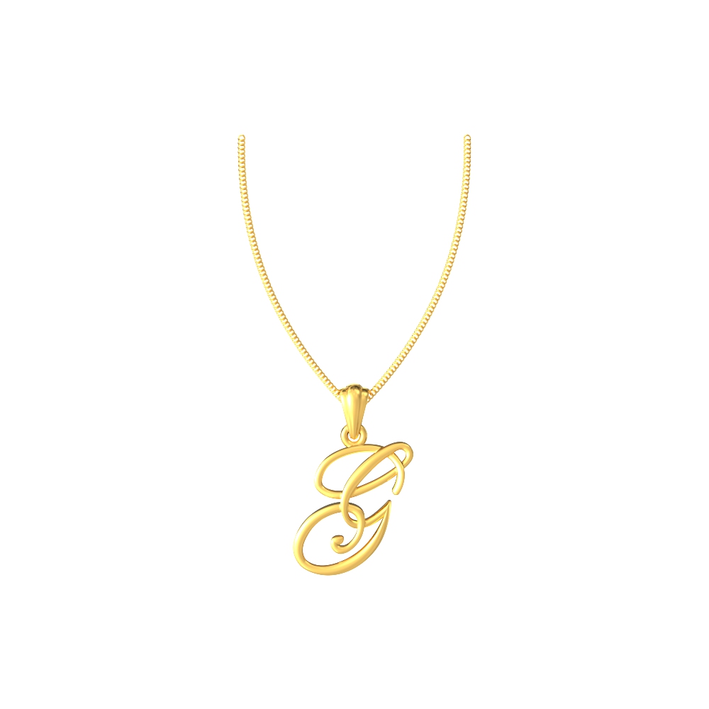 Graceful Gold G Pendant