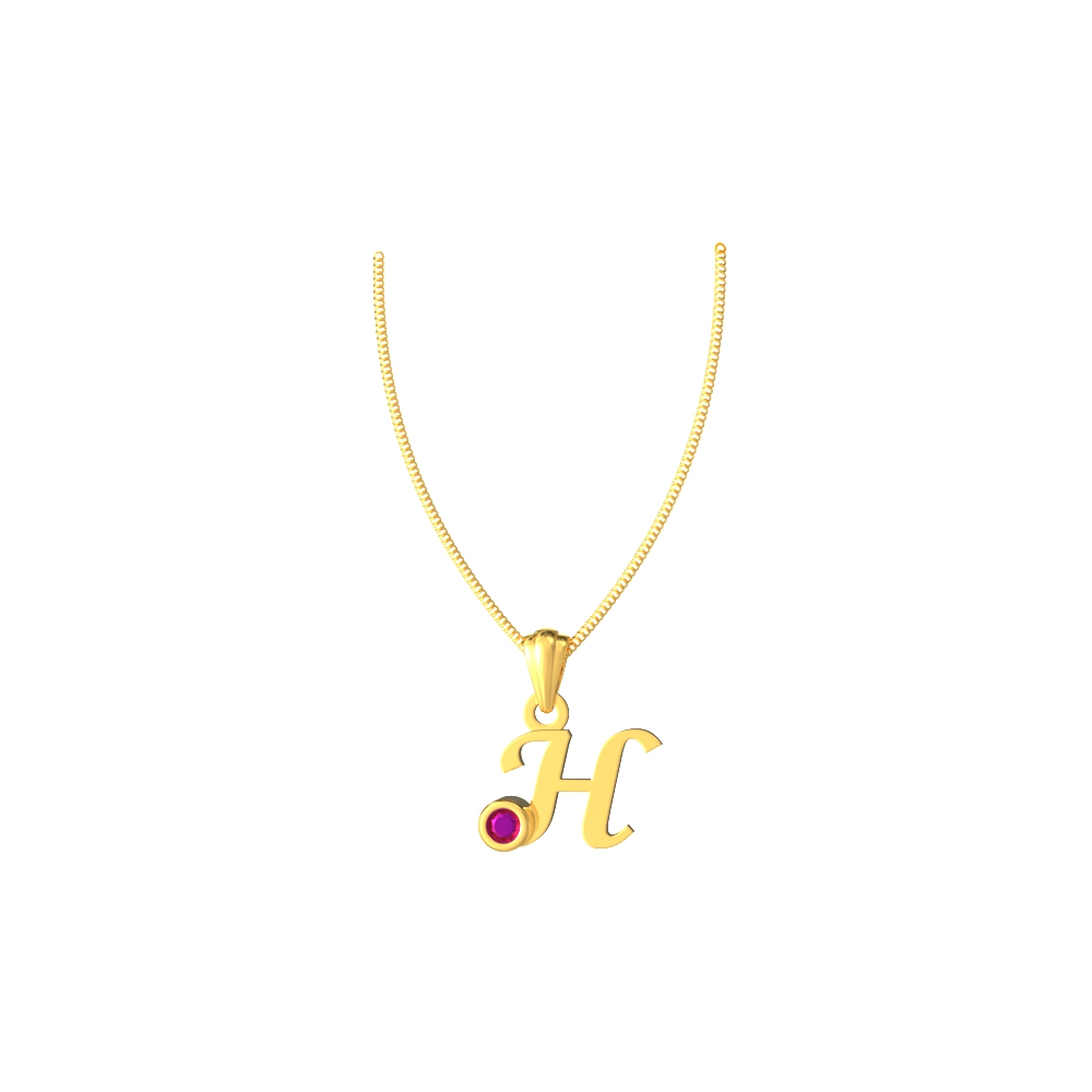 H Gold Pendant