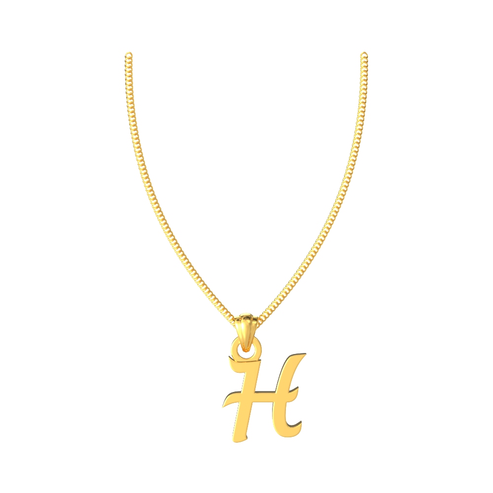 Heavenly gold H pendant