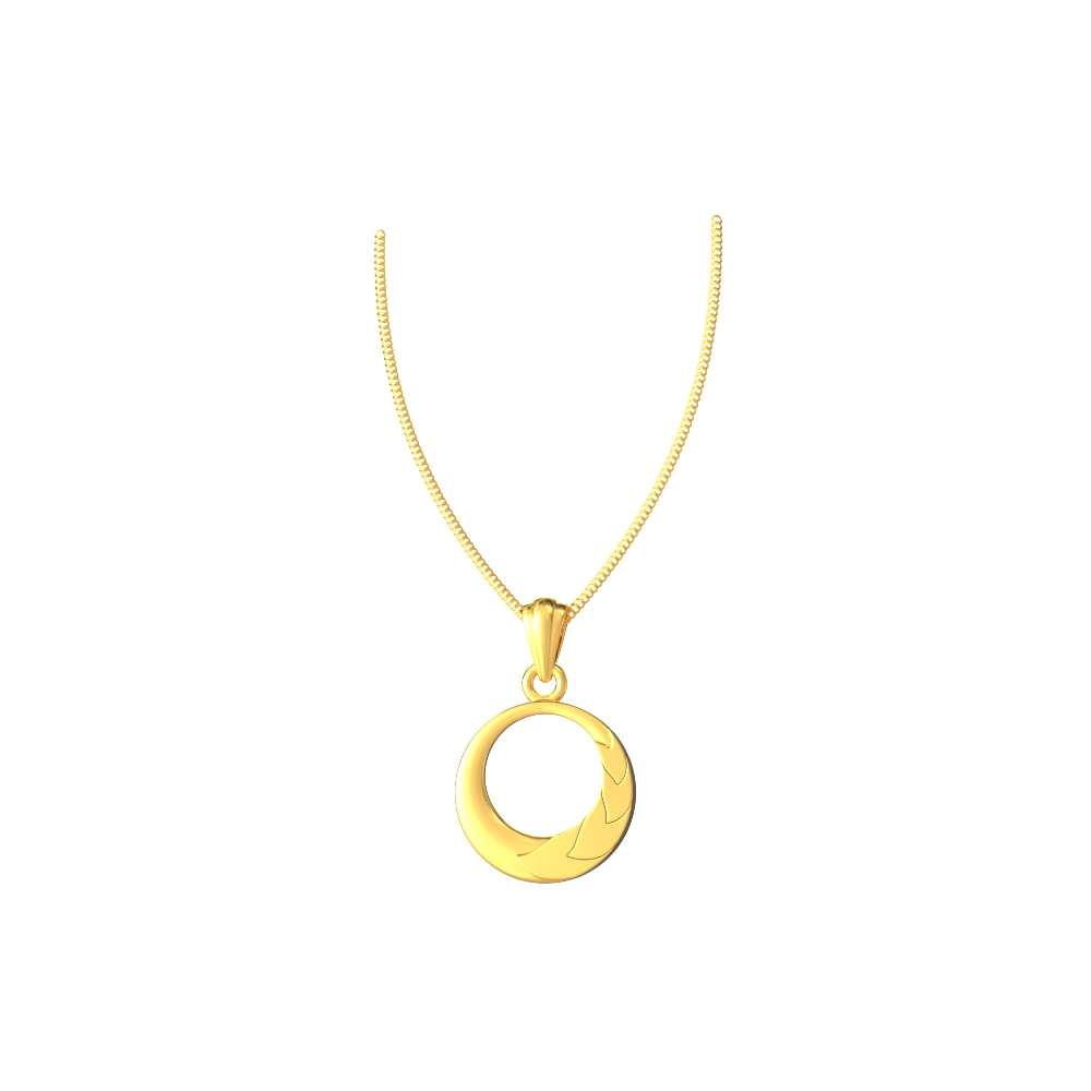 Hollow circle design pendant for men