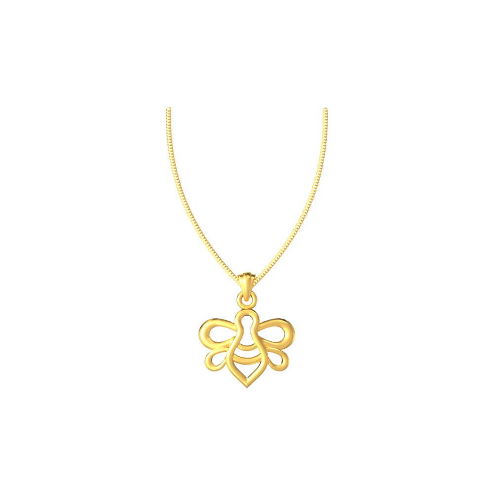 Honeybee design gold pendant