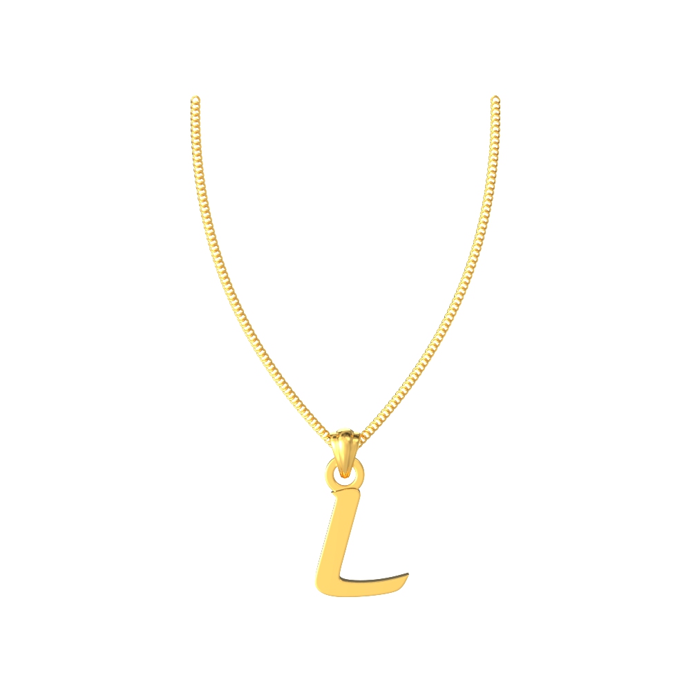 Luxe gold L pendant