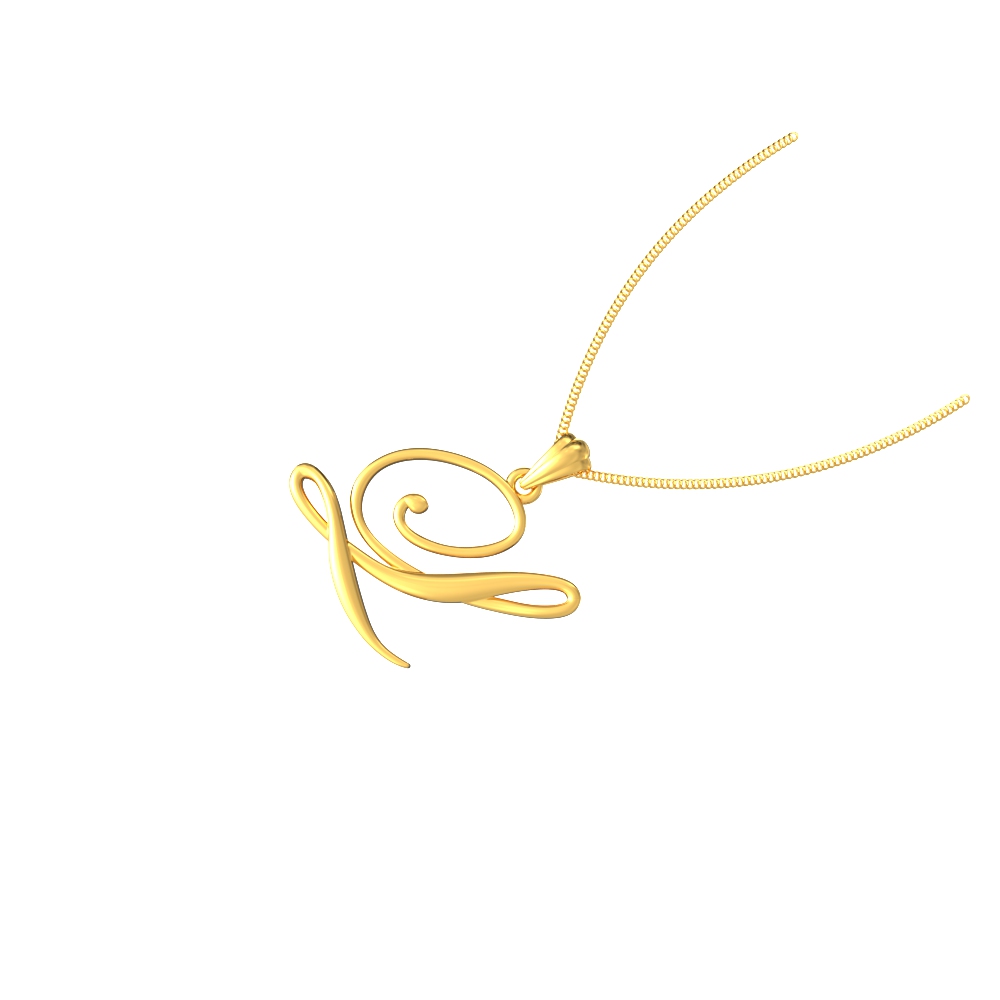 Luxurious Gold L Pendant