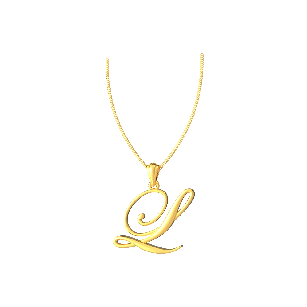 Luxurious Gold L Pendant