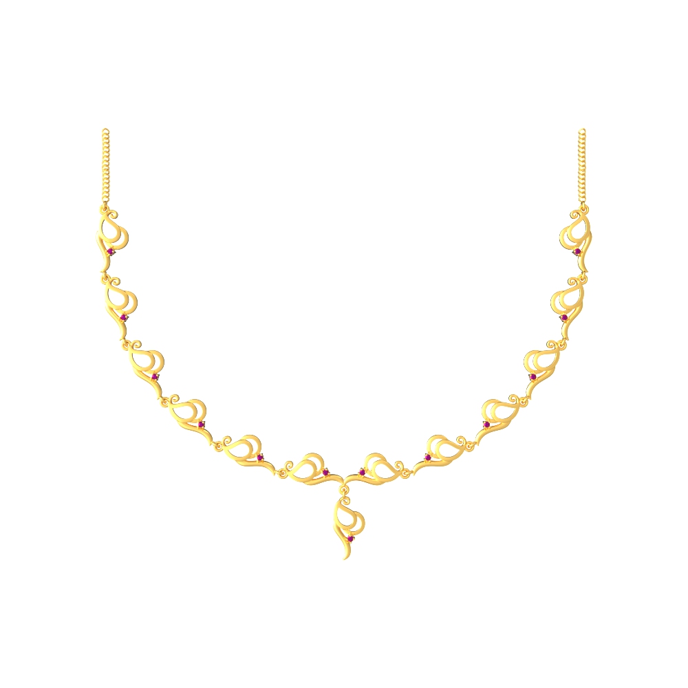 Modern Gold Necklace Set NK