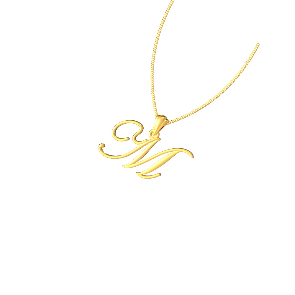 Modern Gold M Pendant