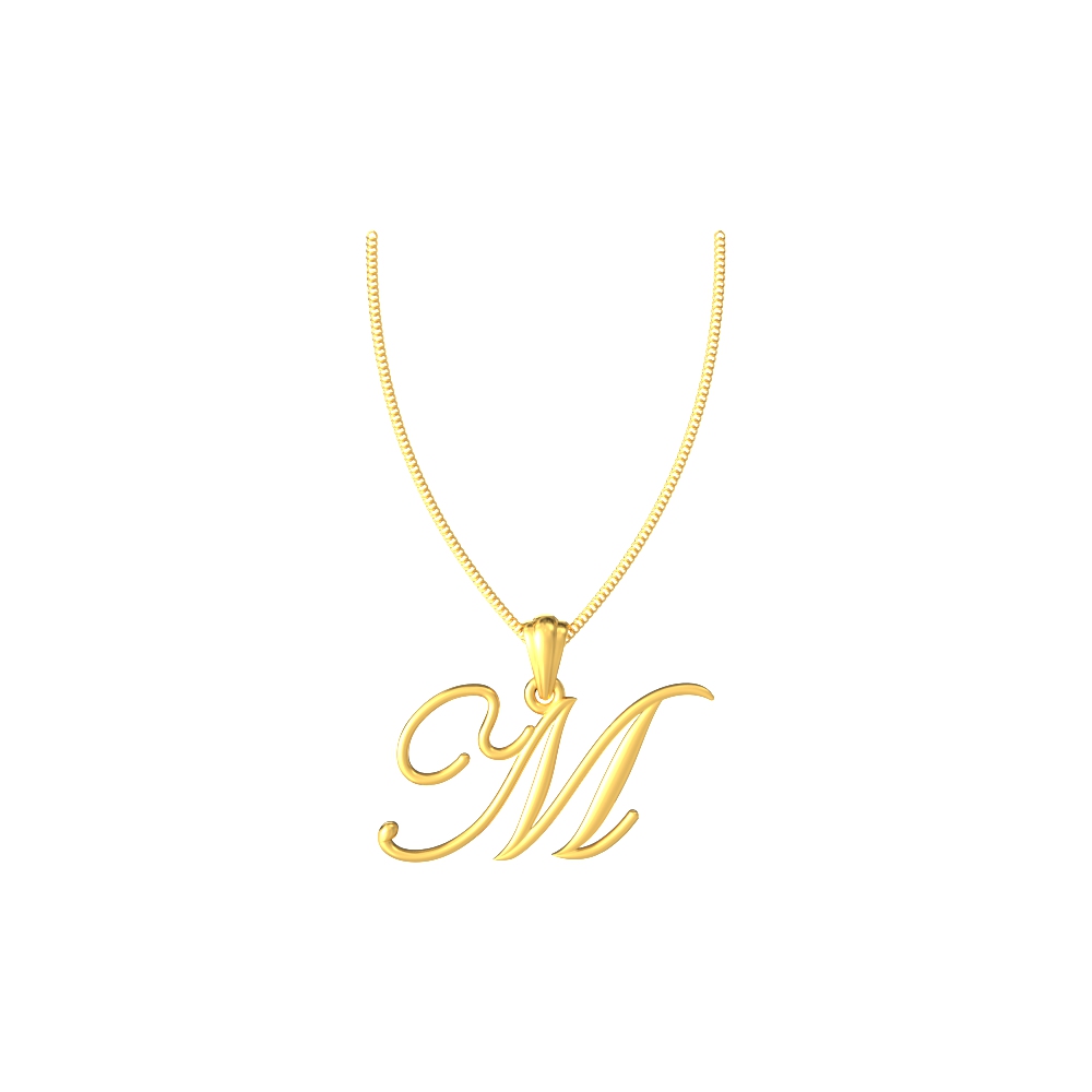 Modern Gold M Pendant