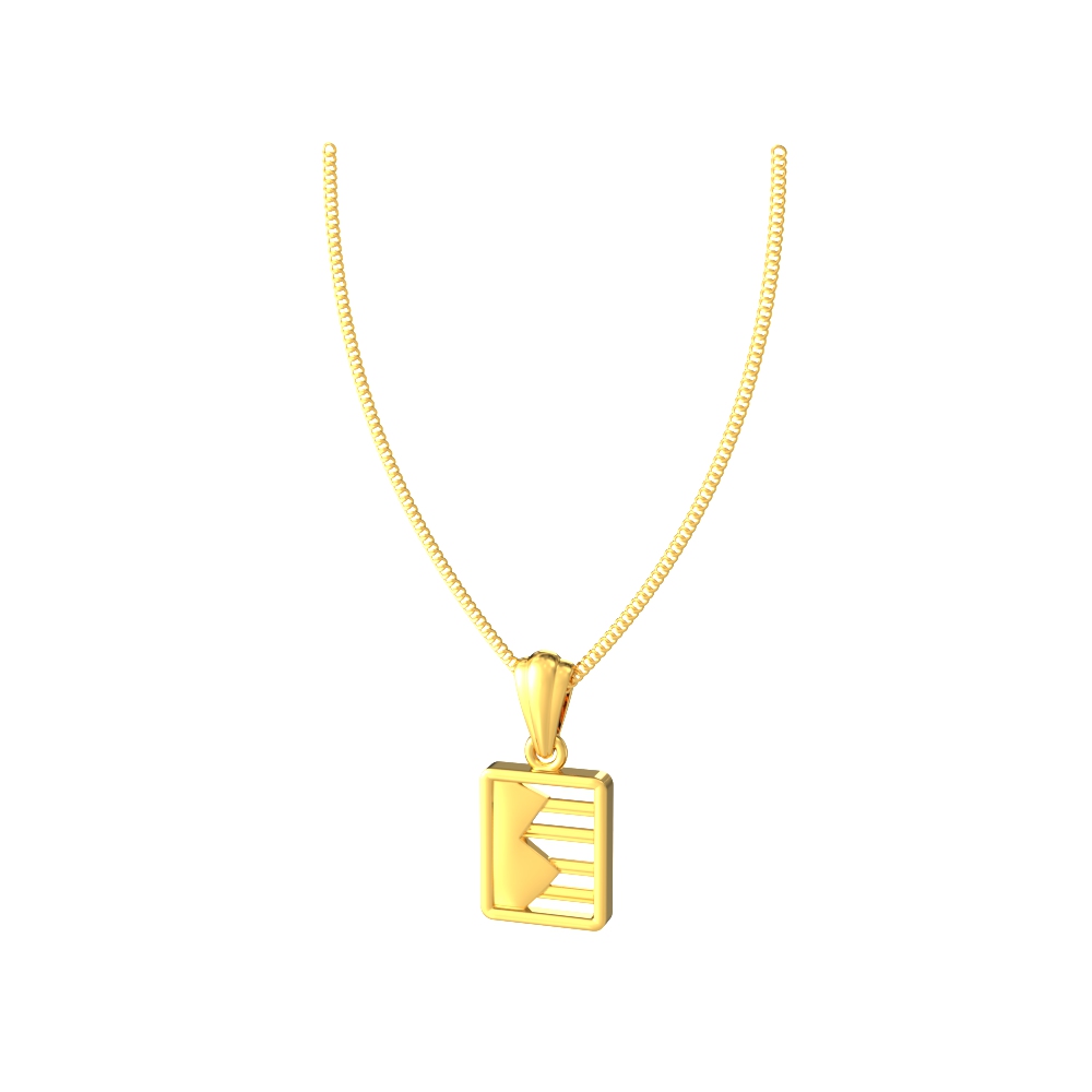 Geometric square design pendant for men