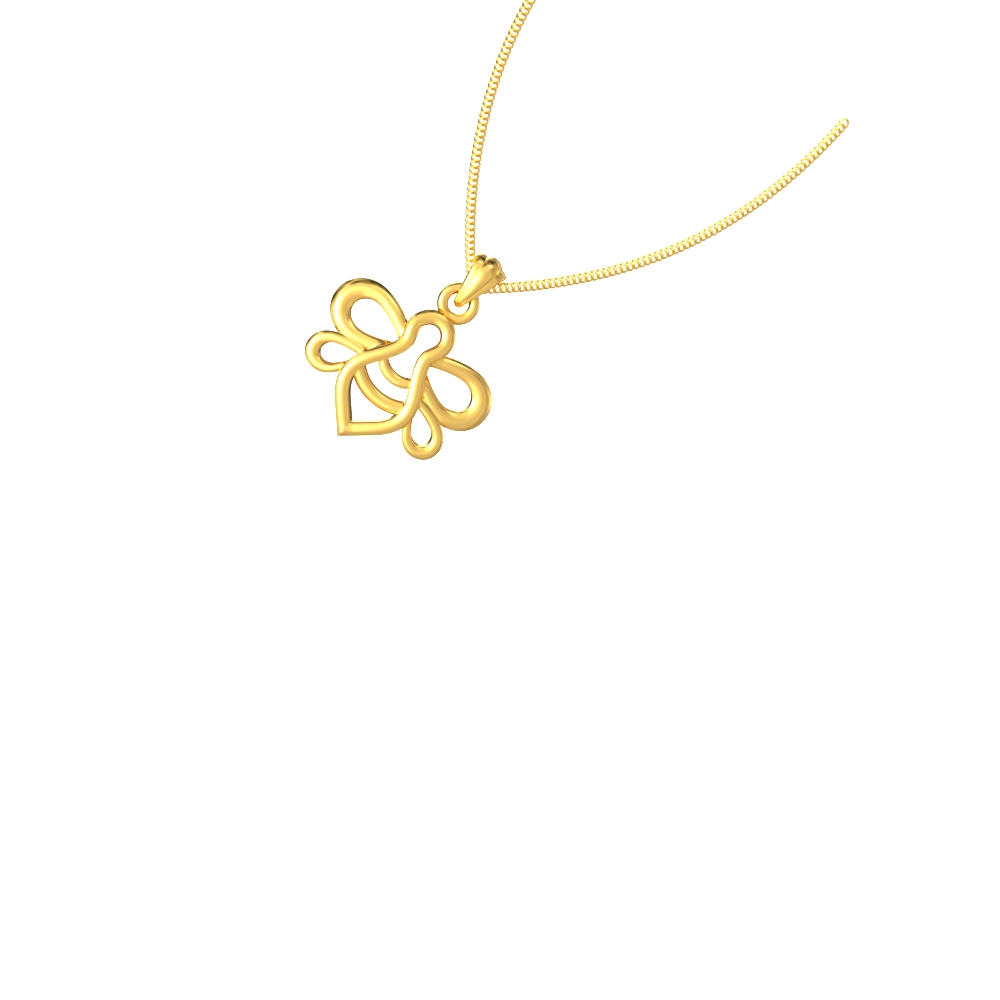 Honeybee design gold pendant