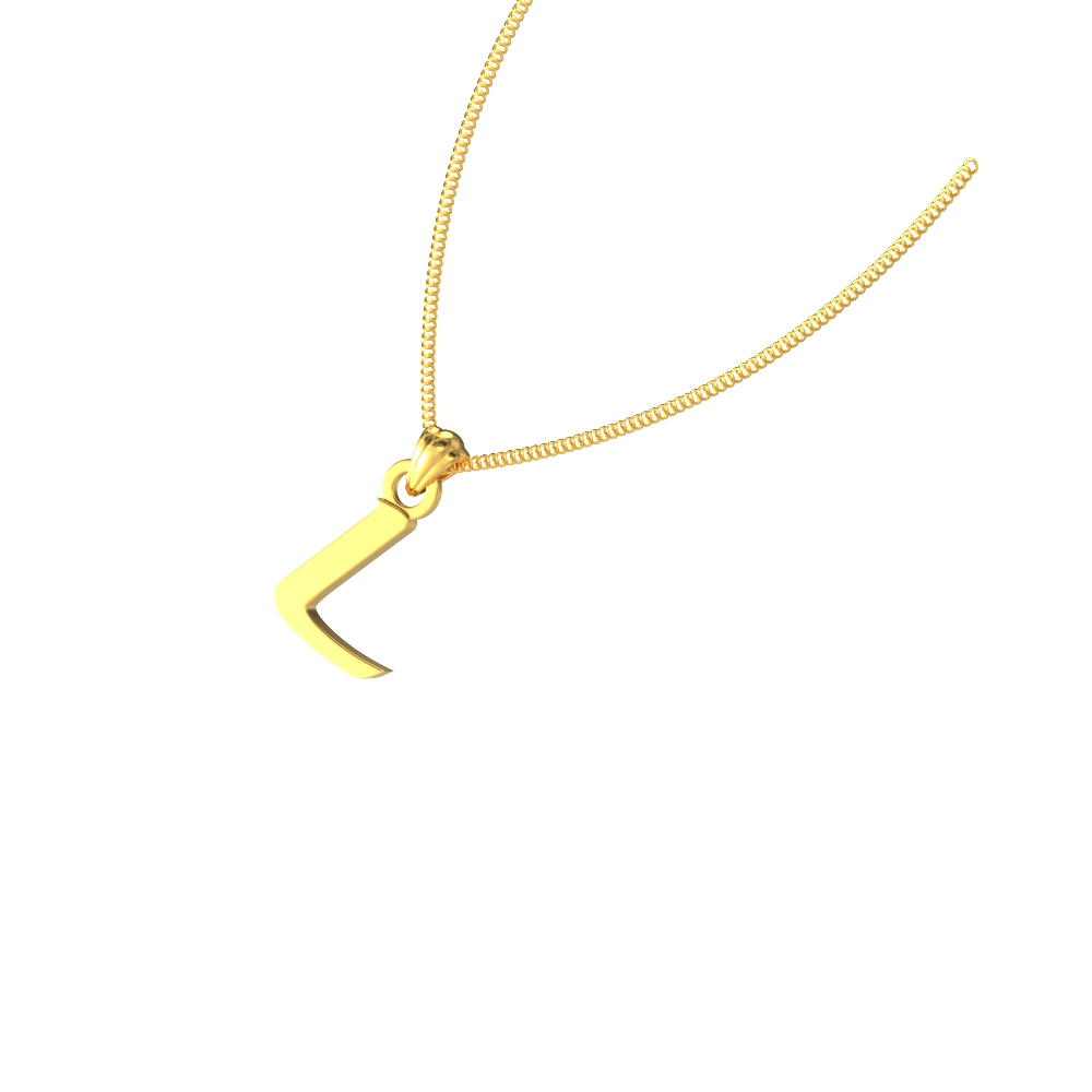 Luxe gold L pendant