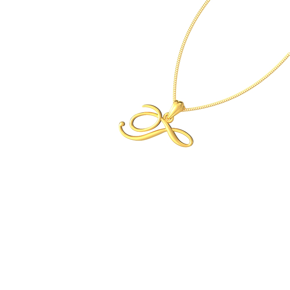 Trendy Gold T Pendant