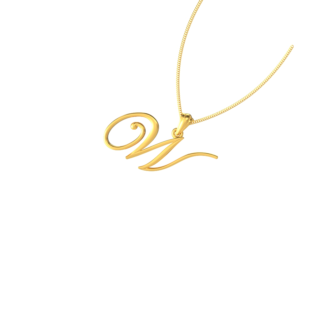 Wonderful Gold W Pendant