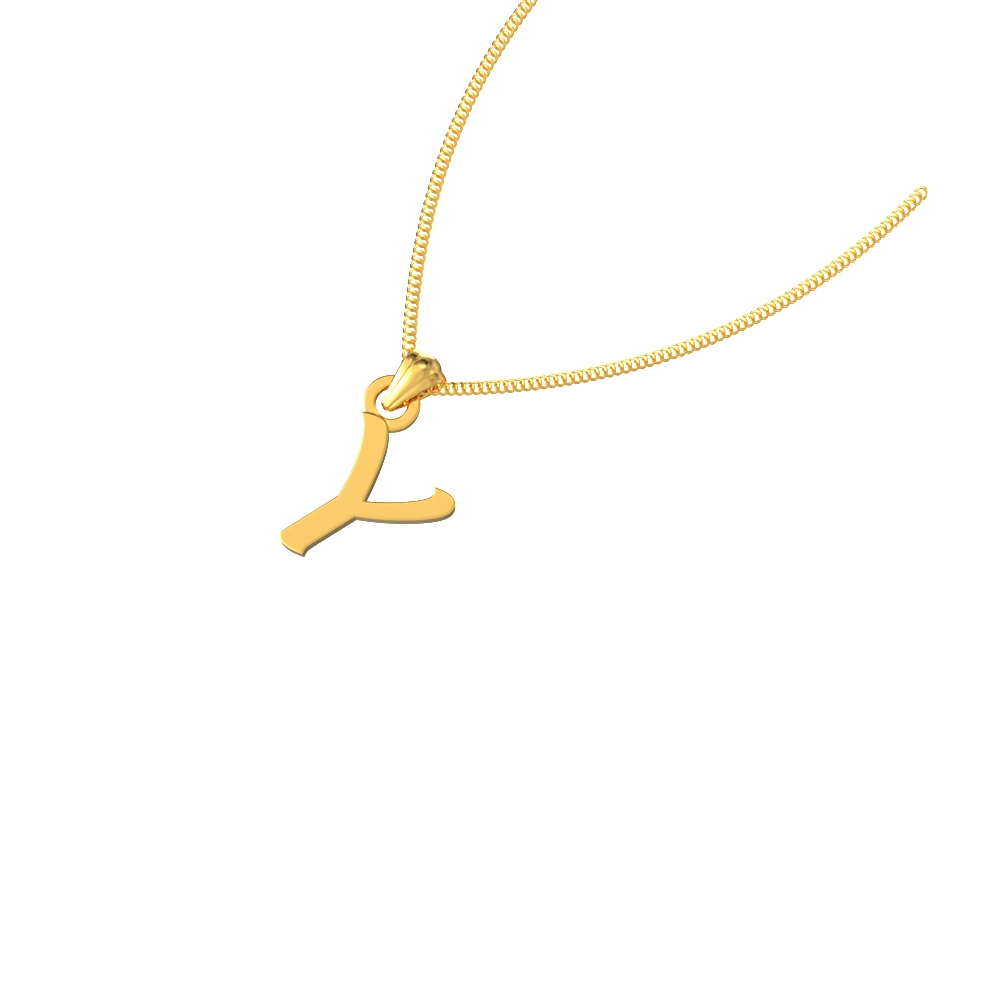 Yearning gold Y pendant