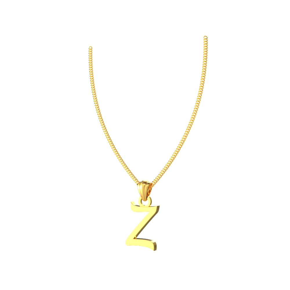 Zealous gold Z pendant