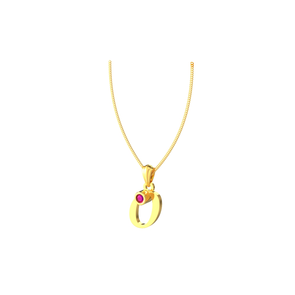 O Initial Pendant with Gemstone Chennai