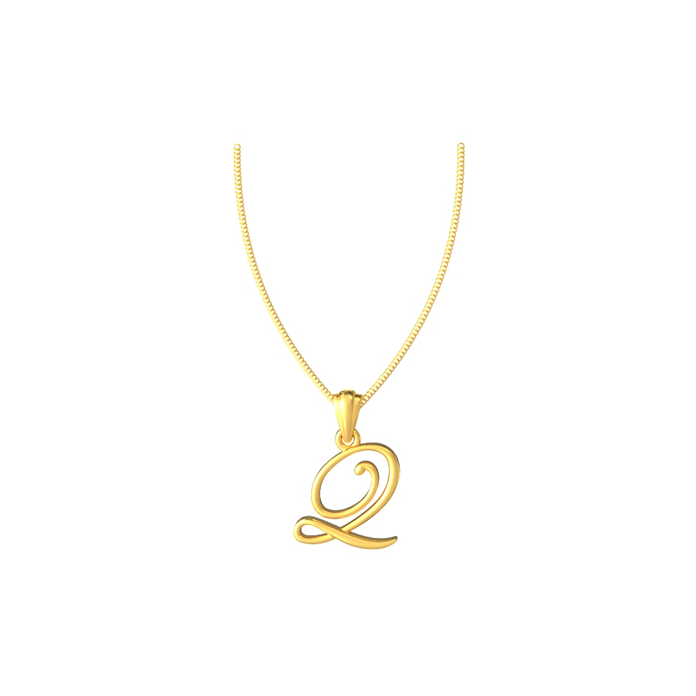 Quintessential Gold Q Pendant