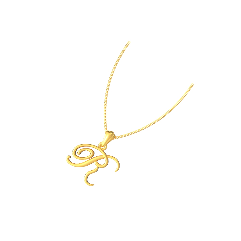 Radiant Gold R Pendant