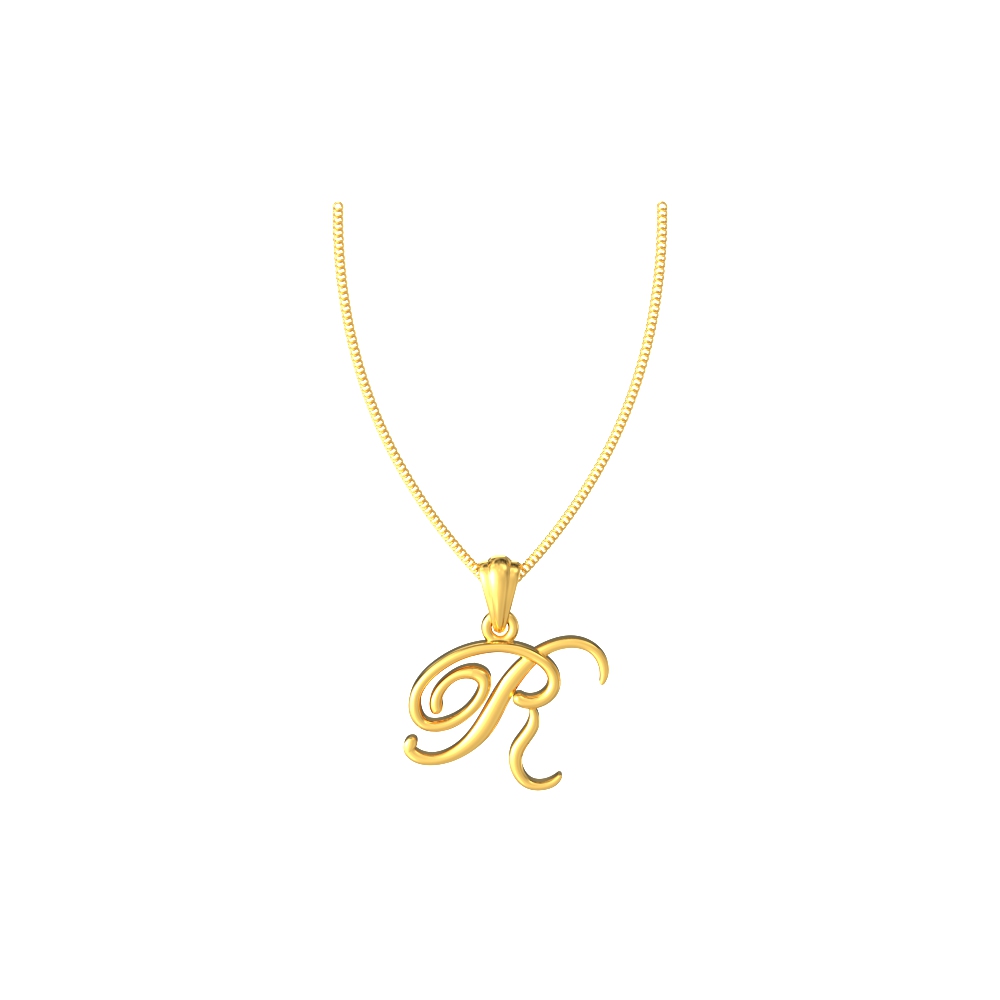 Radiant Gold R Pendant