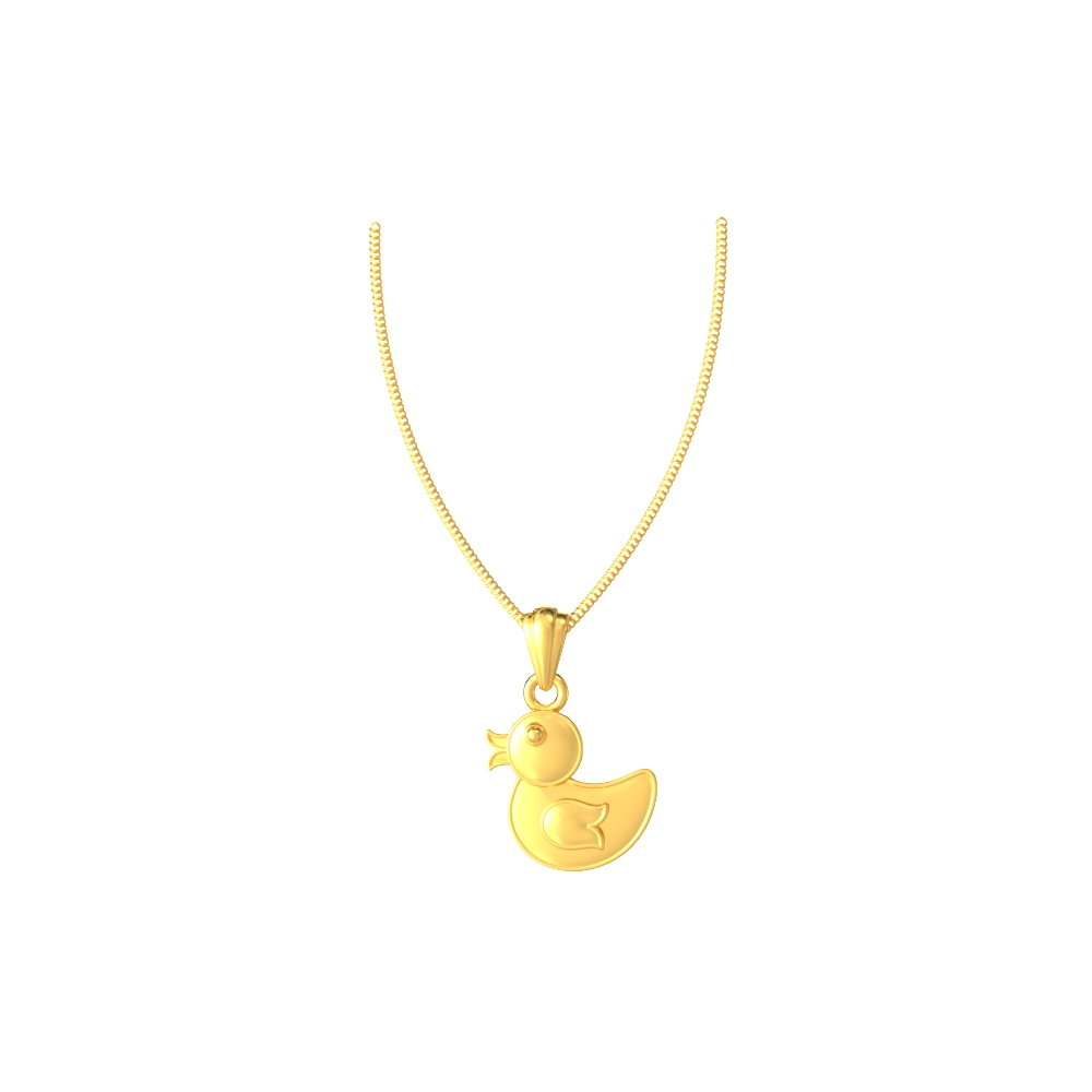 Silly duck cartoon face pendant