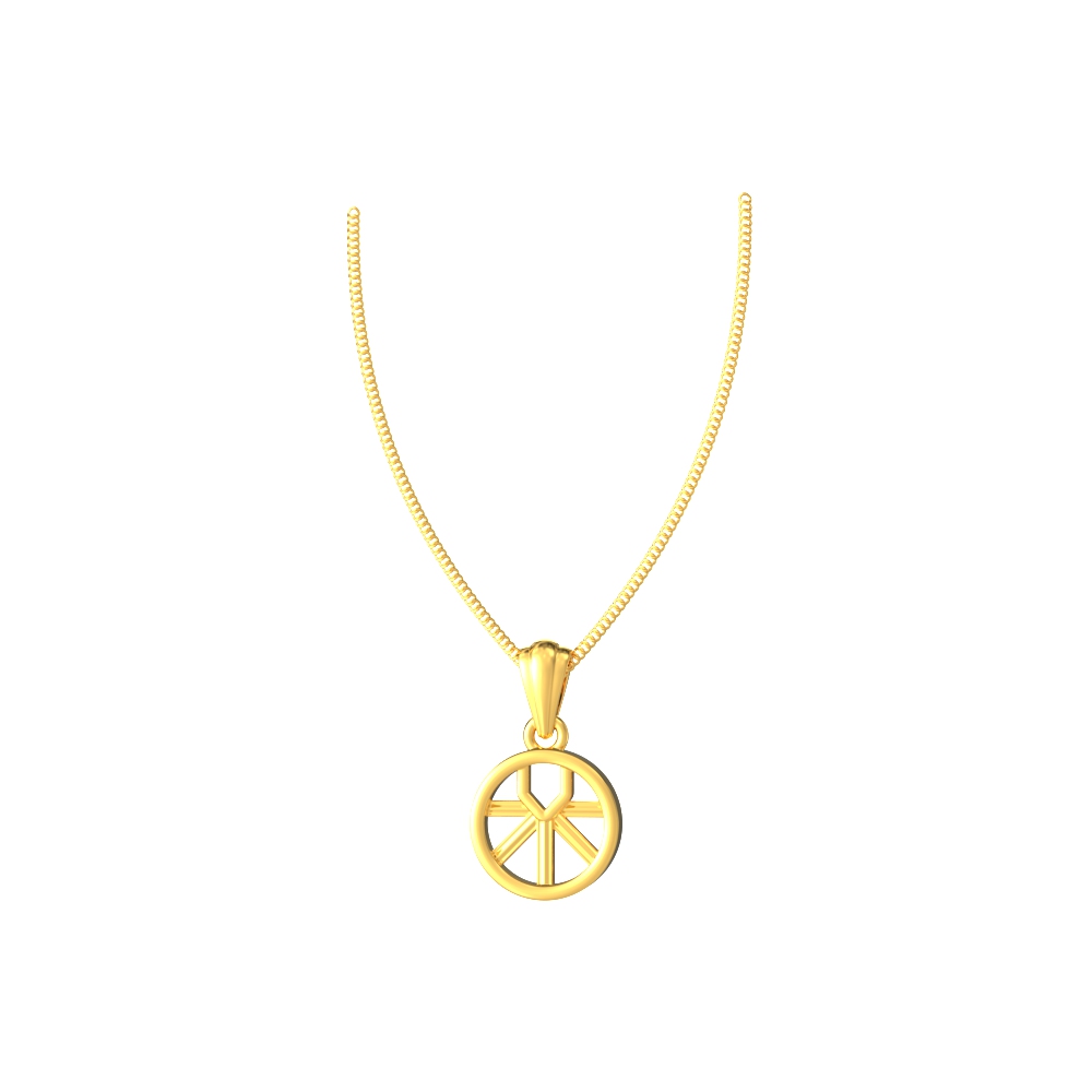 Simple circle design pendant for men