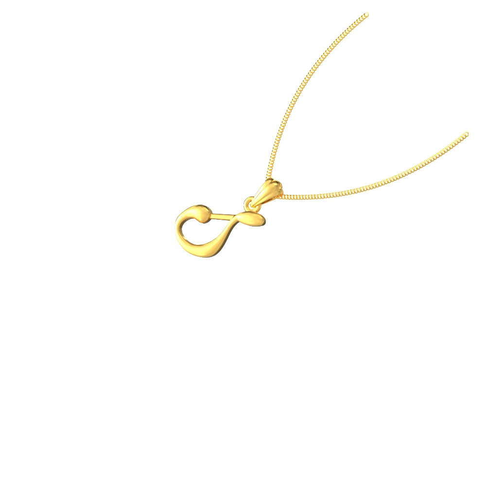 Sleek Gold S Pendant