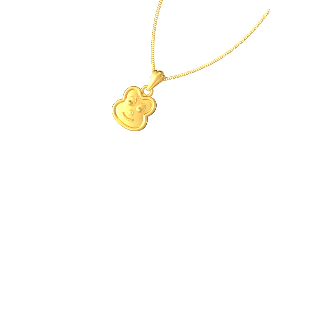 Smiley cartoon face pendant