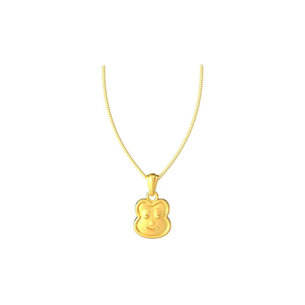 Smiley cartoon face pendant