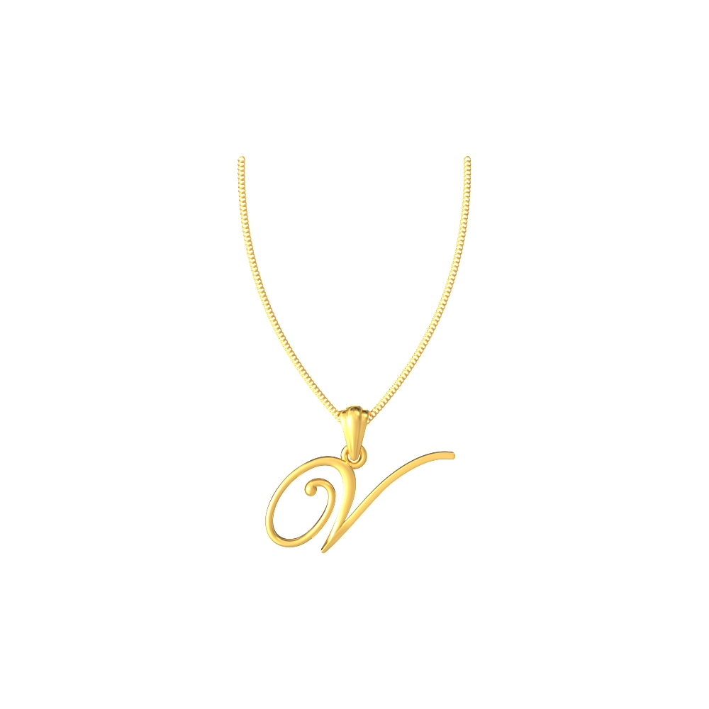 Vogue Gold V Pendant