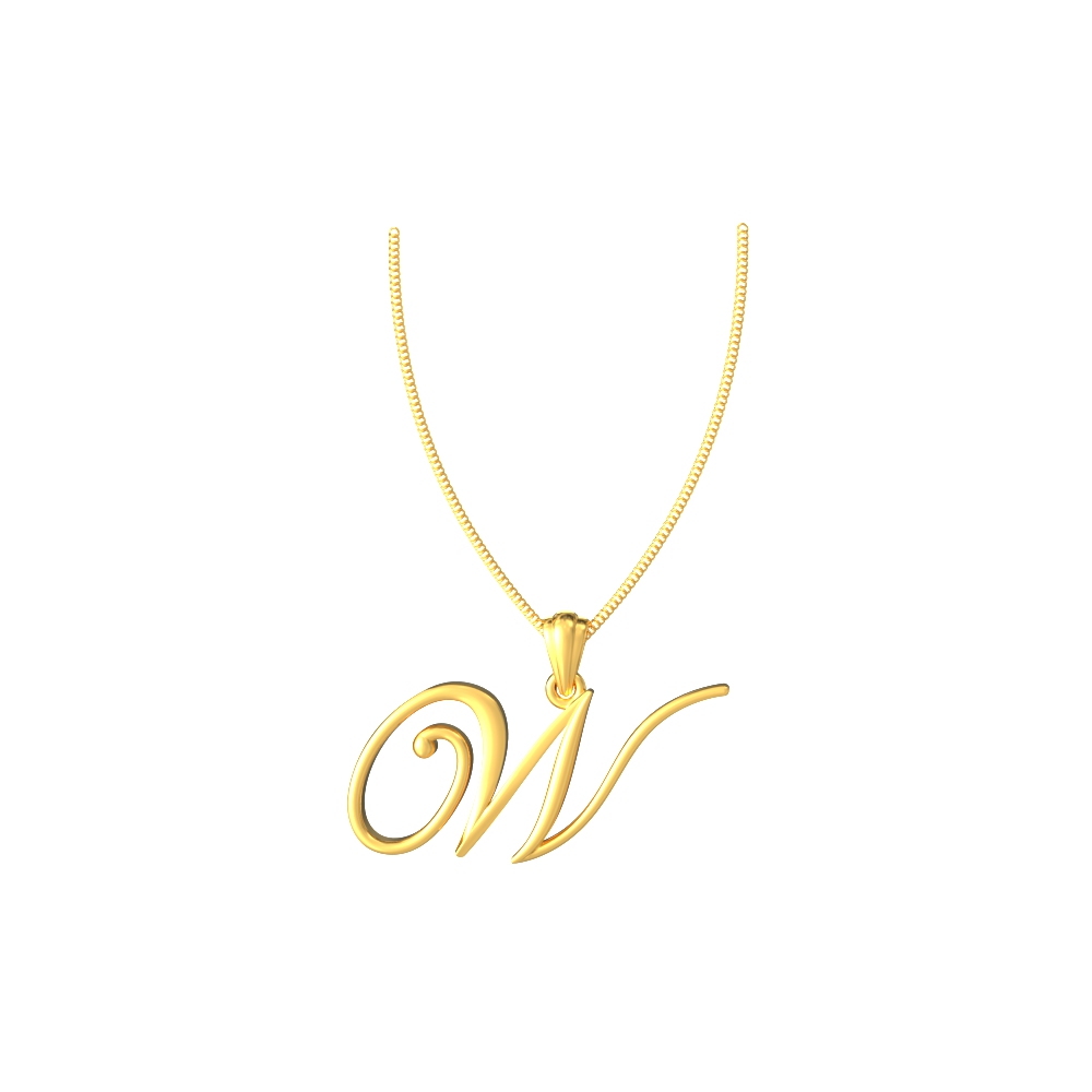 Wonderful Gold W Pendant