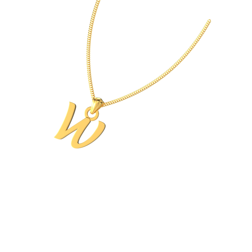 Wow gold W pendant