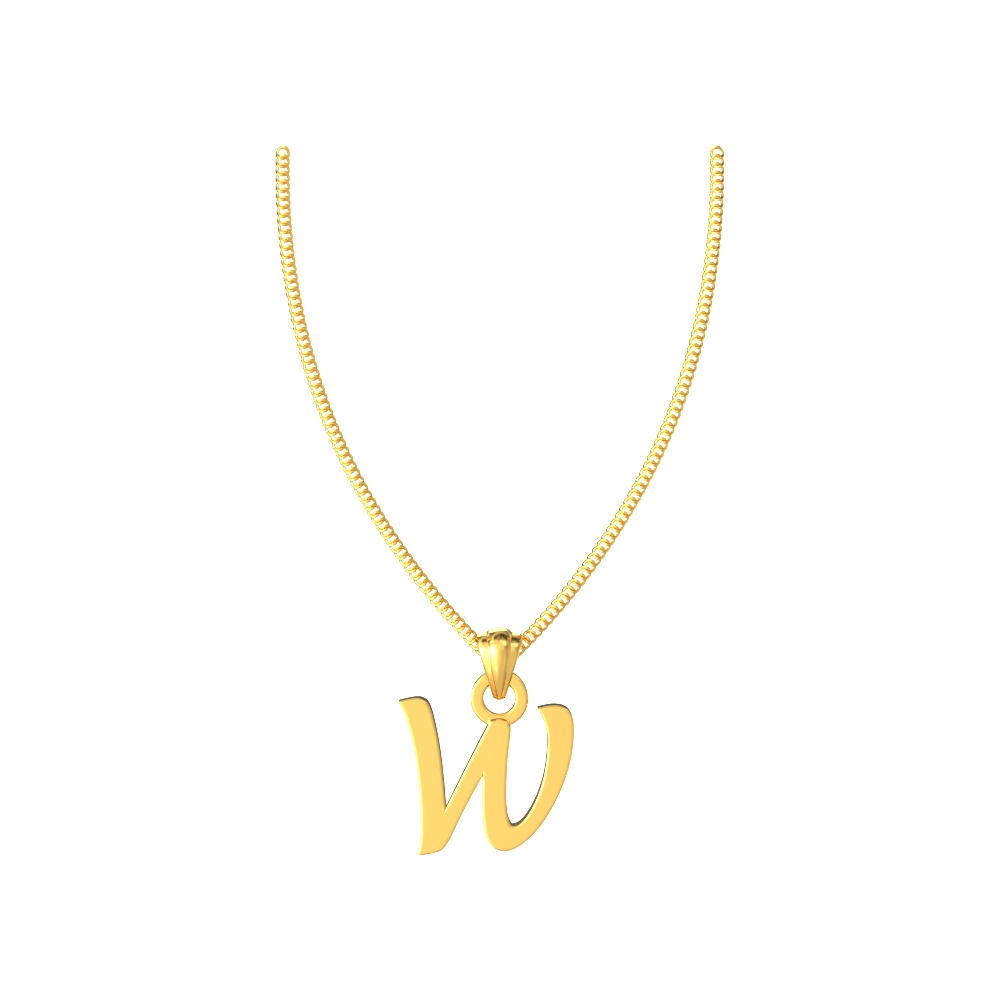 Wow gold W pendant