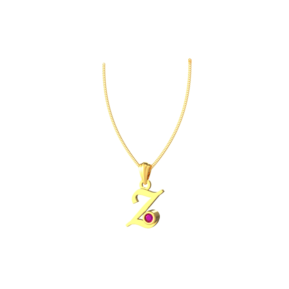 Z Initial Gemstone Pendant Chennai