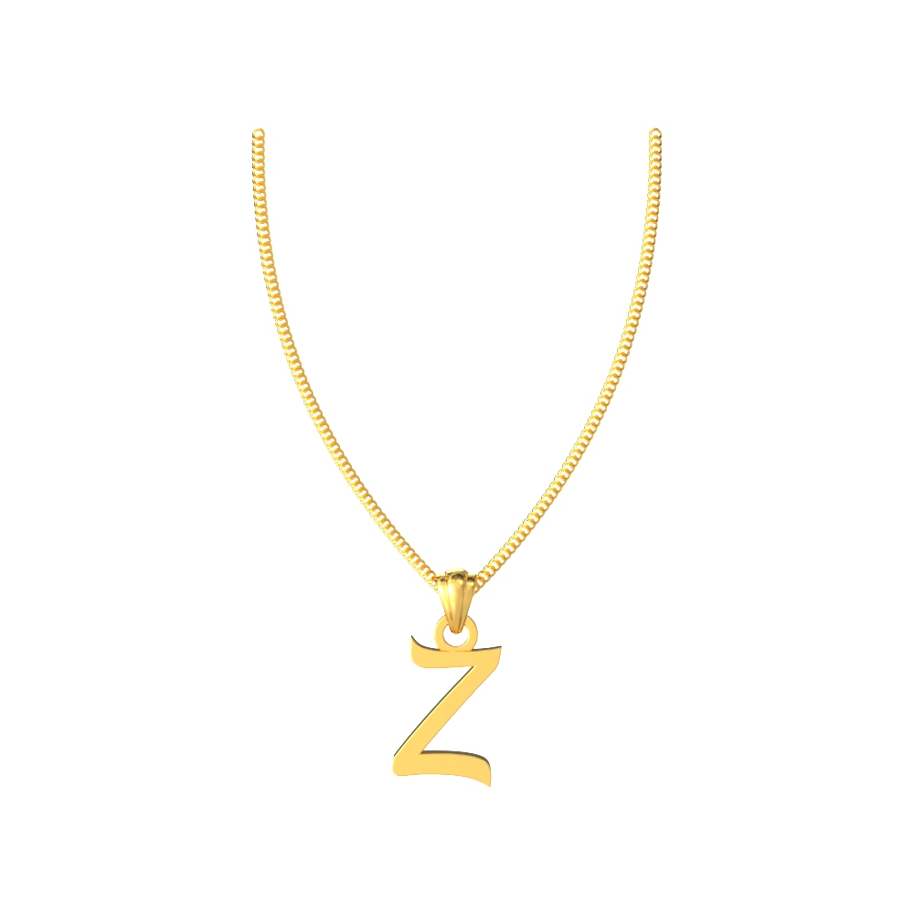 Zealous gold Z pendant