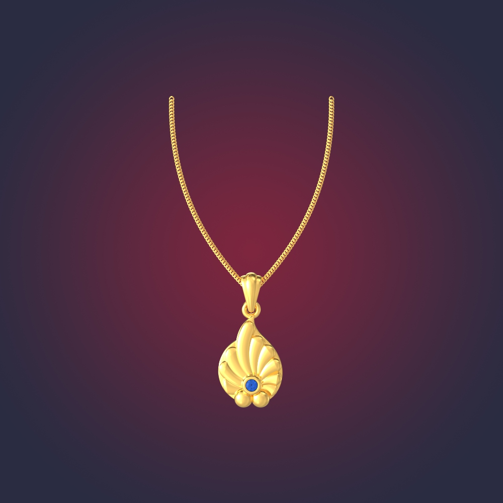 Charming Gold Leaf Pendant