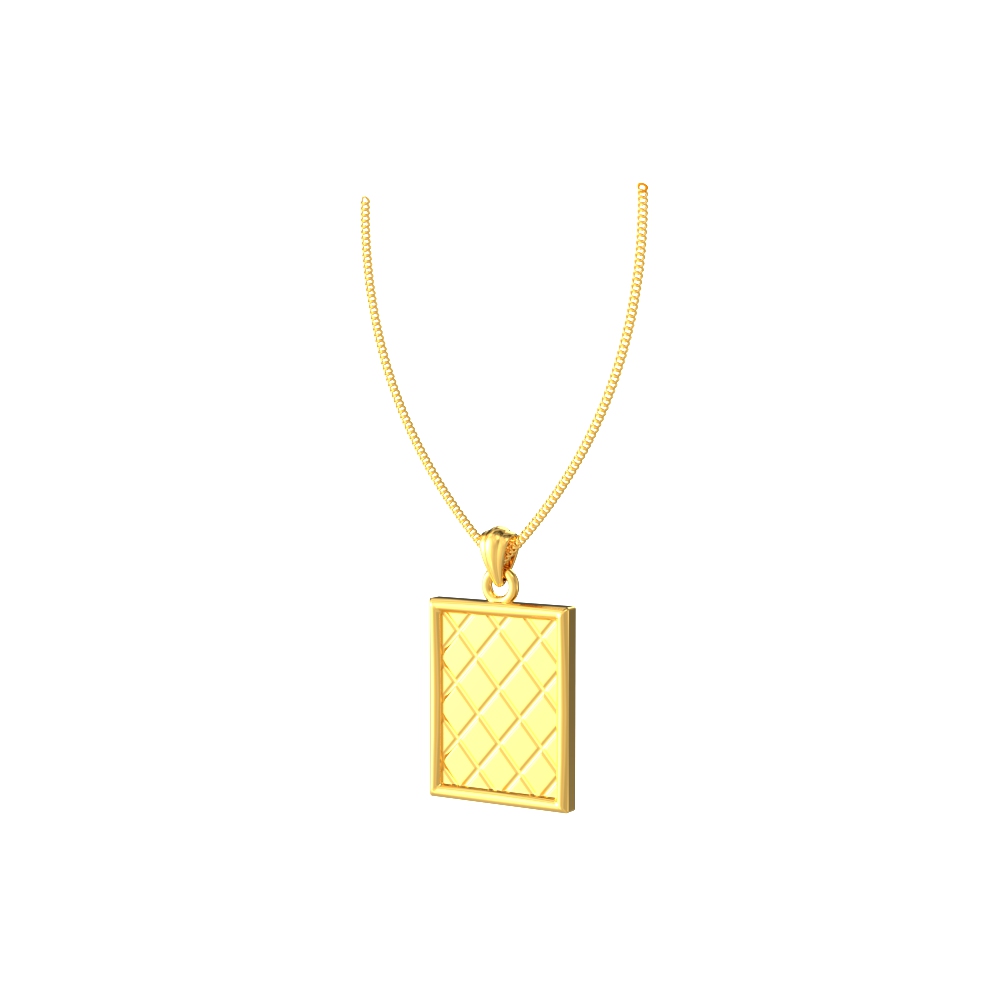 Timeless square pendant designed for men, offering a sophisticated and classic look