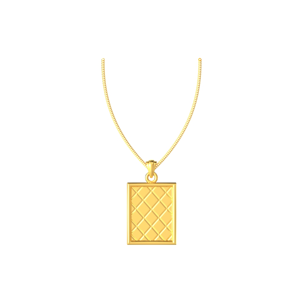 Timeless square pendant designed for men, offering a sophisticated and classic look