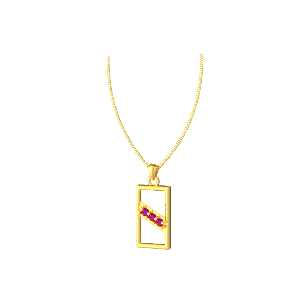 Unique square pendant designed for men, offering a distinctive and eye-catching accessory