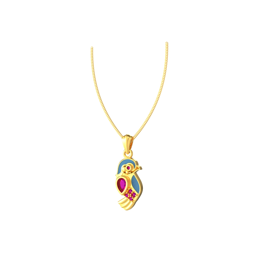 Luxurious gold pendant necklace with a bird design, perfect for adding a touch of sophistication