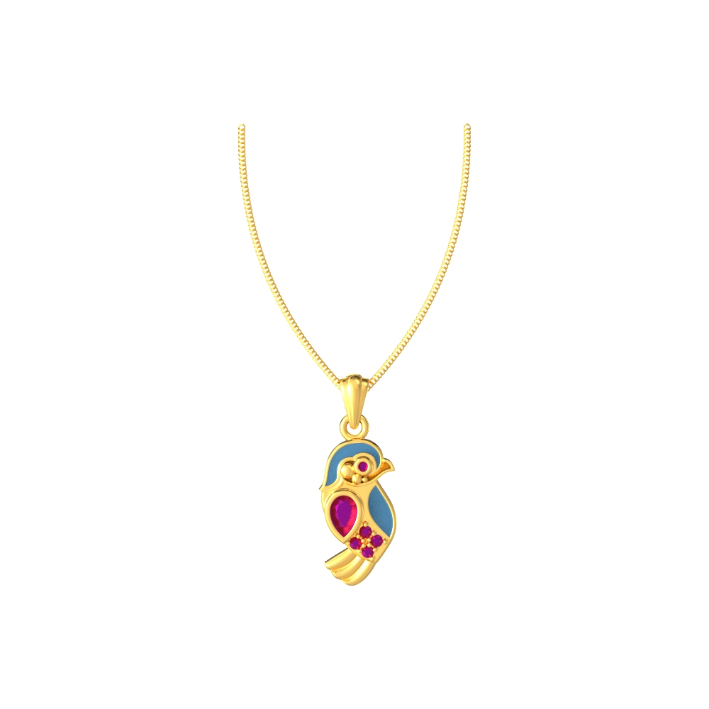 Luxurious gold pendant necklace with a bird design, perfect for adding a touch of sophistication