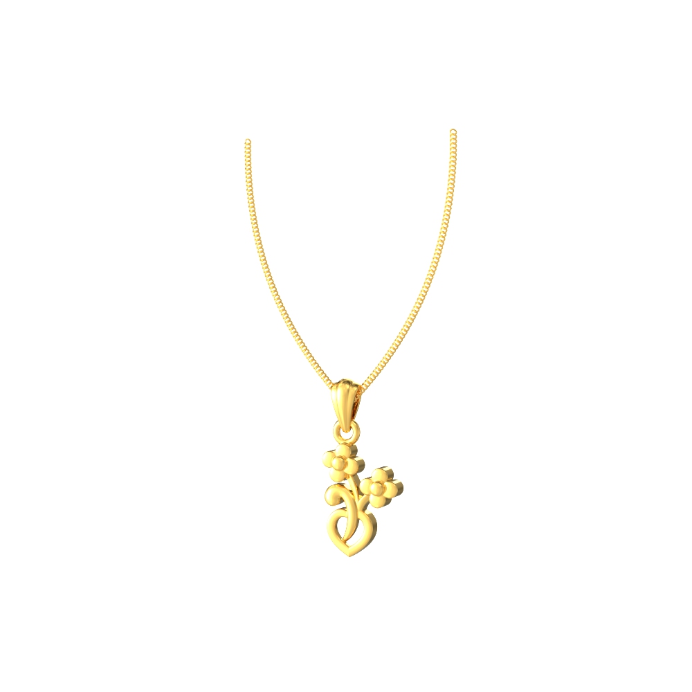 Elegant gold floral bouquet pendant with a radiant design of delicate flowers