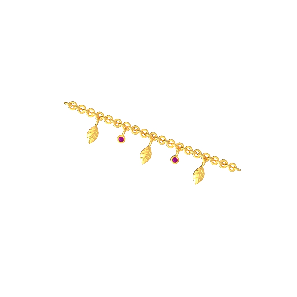 Elegant bracelet featuring delicate leaf charms, perfect for a nature-inspired look