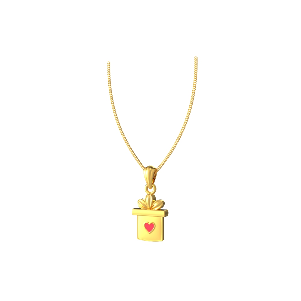 Sweet gold pendant featuring a little heart design, perfect for a touch of love and affection