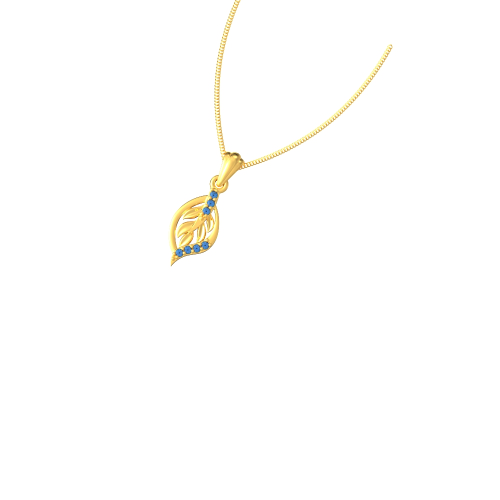 Minimalist Gold Leaf Pendant Chennai