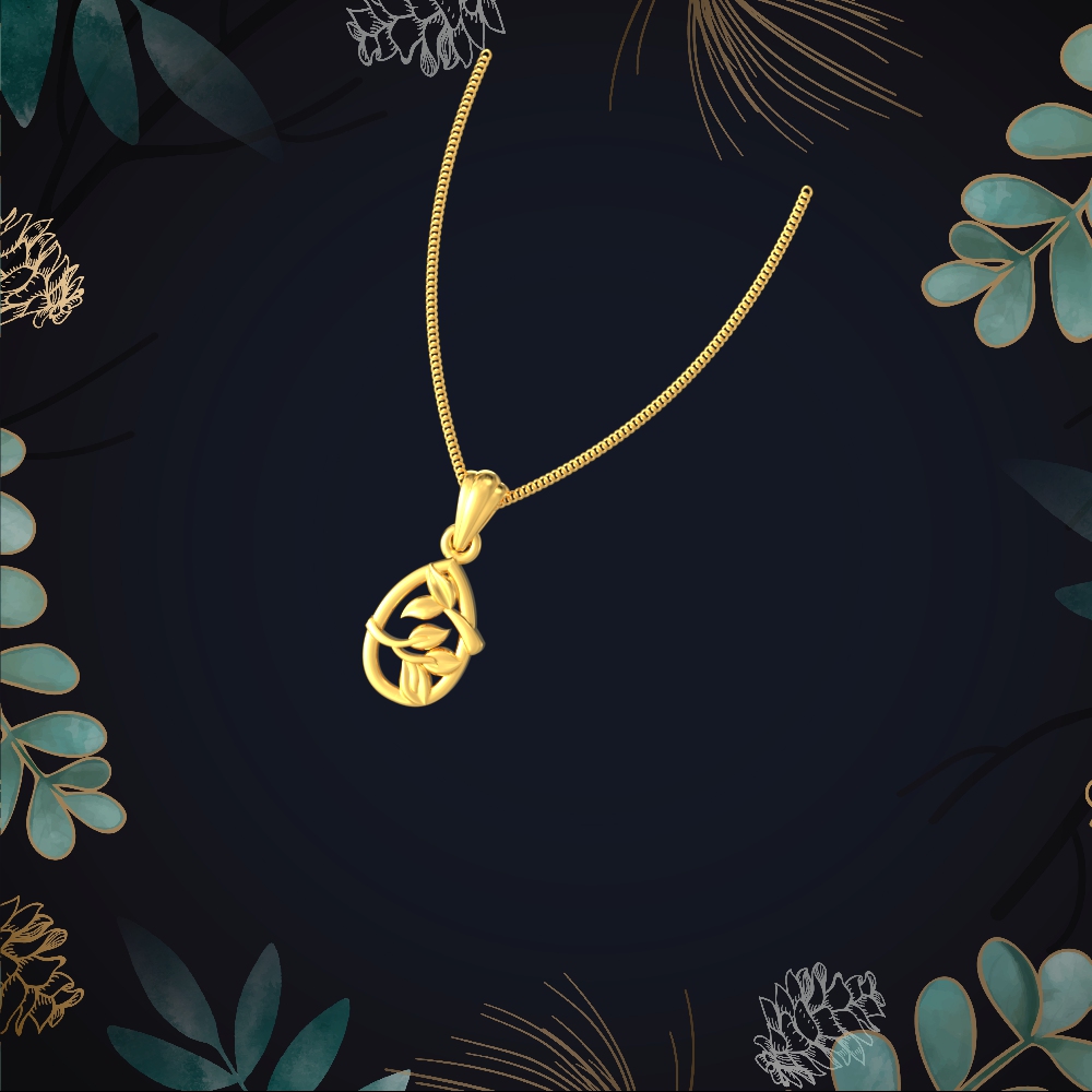 Nature Gold Leaf Pendant Chennai