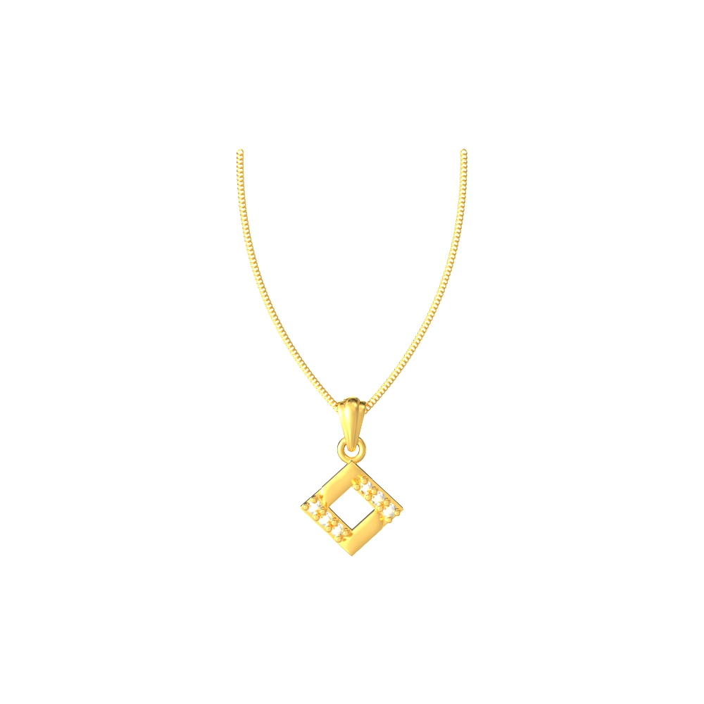 Classy square pendant with a refined design, ideal for men seeking elegance and style