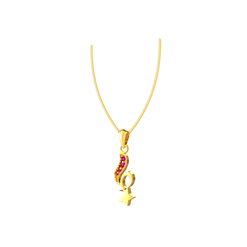 Radiant gold pendant featuring a shining star design, perfect for a glamorous and eye-catching look