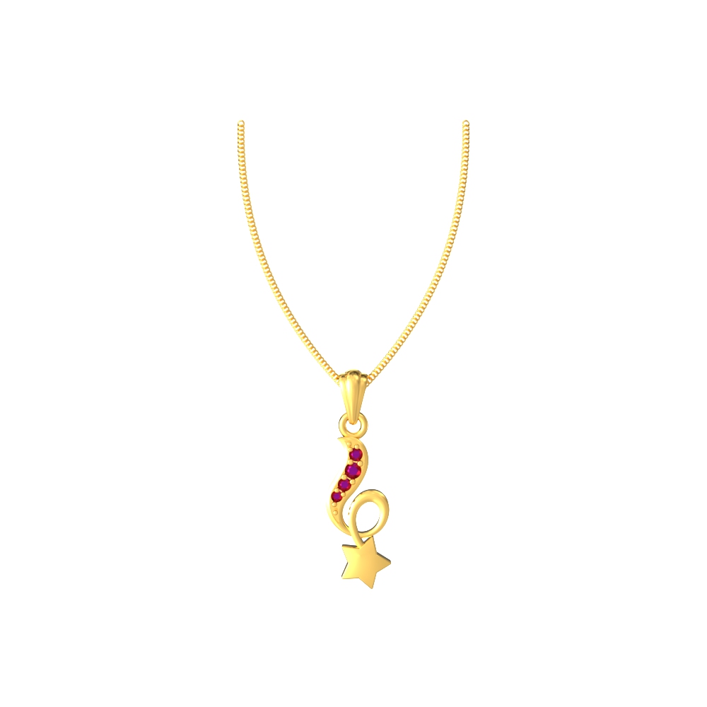 Radiant gold pendant featuring a shining star design, perfect for a glamorous and eye-catching look