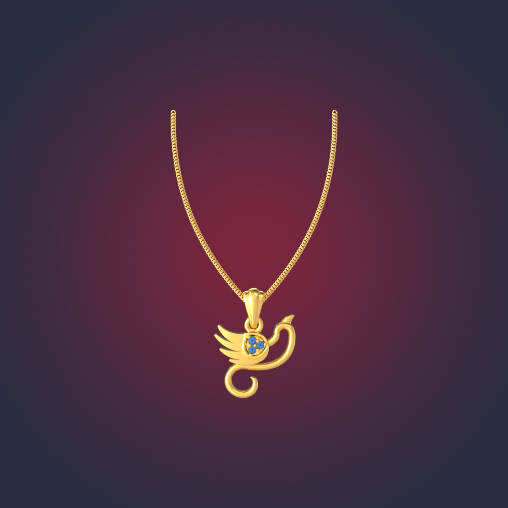 Stylish Gold Pigeon Pendant